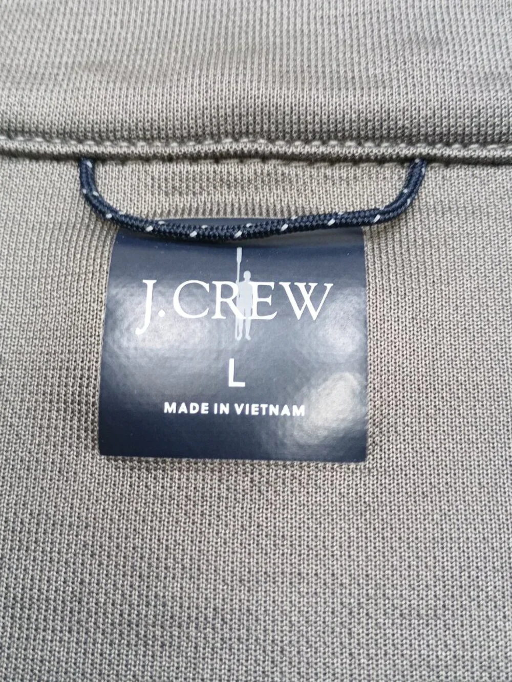 J.Crew Men’s Performance Quarter Zip Pullover Large Black COOLMAX UPF 50+